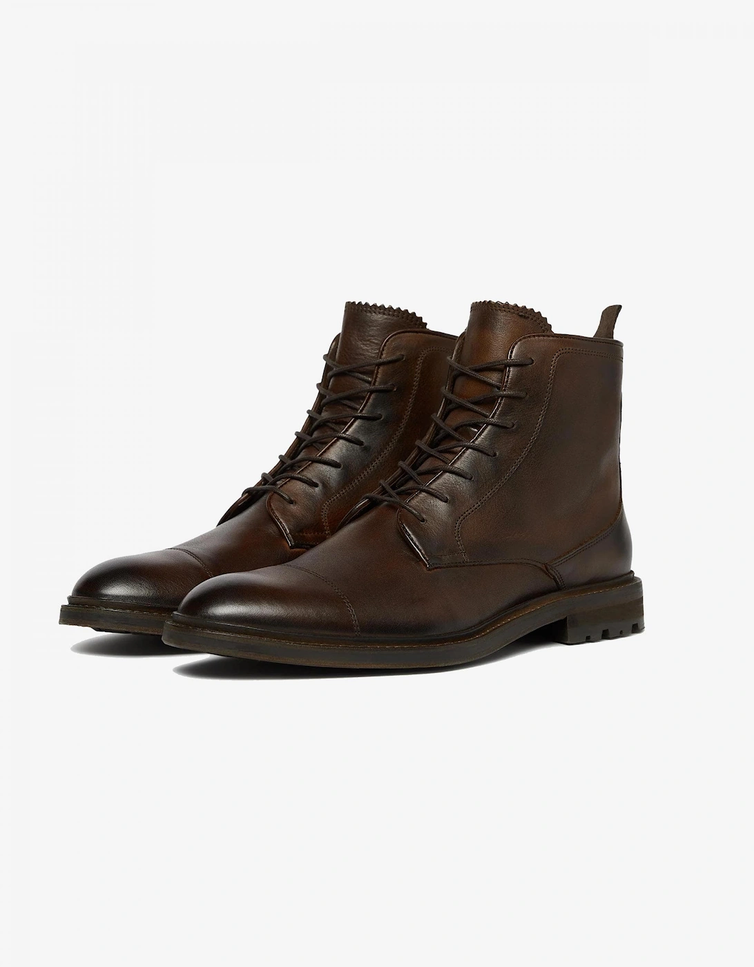 Chaves Mens Leather Derby Boots, 6 of 5