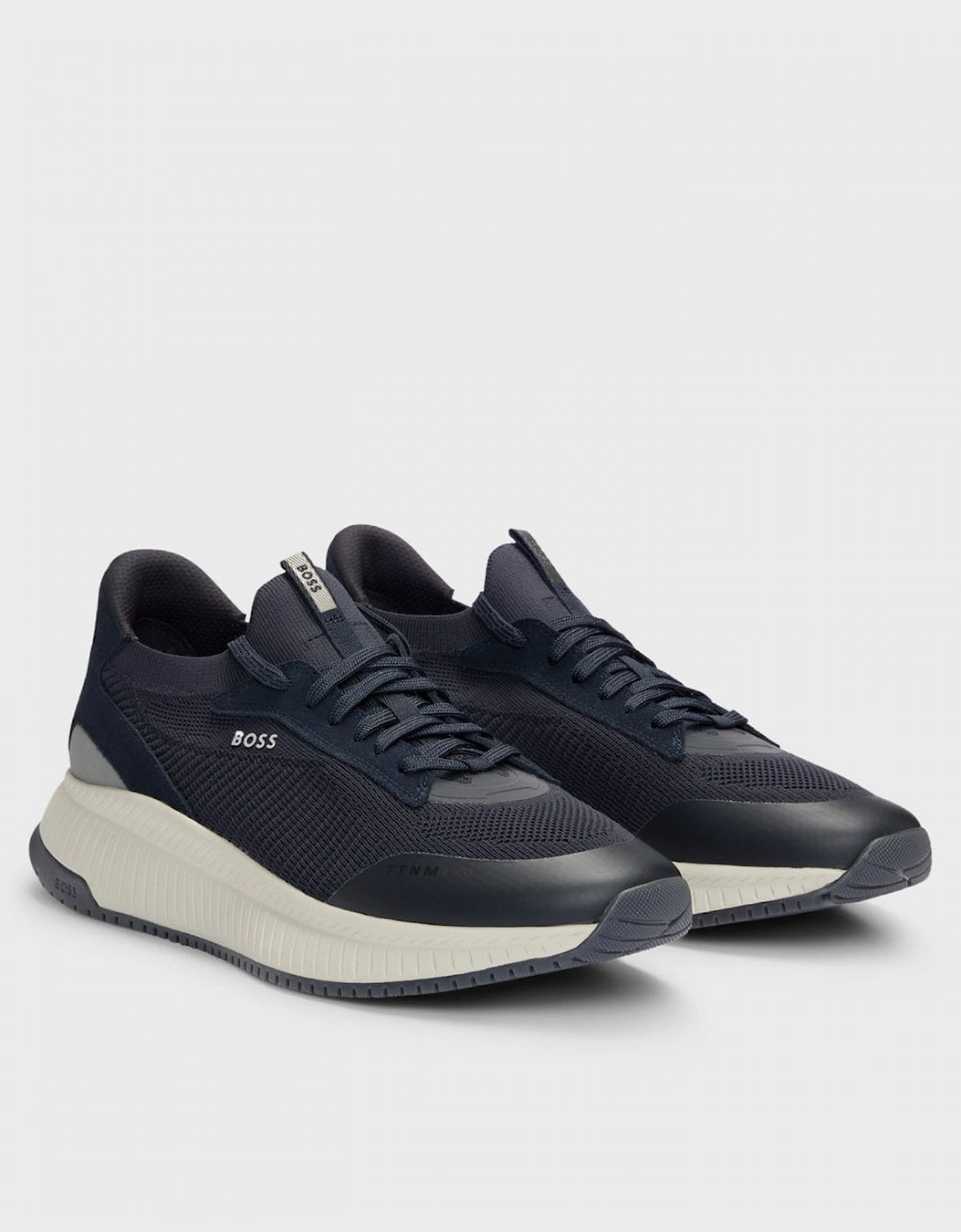 Men's BOSS Orange TTNM EVO Mens Trainers with Knitted Uppers NOS - Dark Blue 401 - Navy - Size: 7