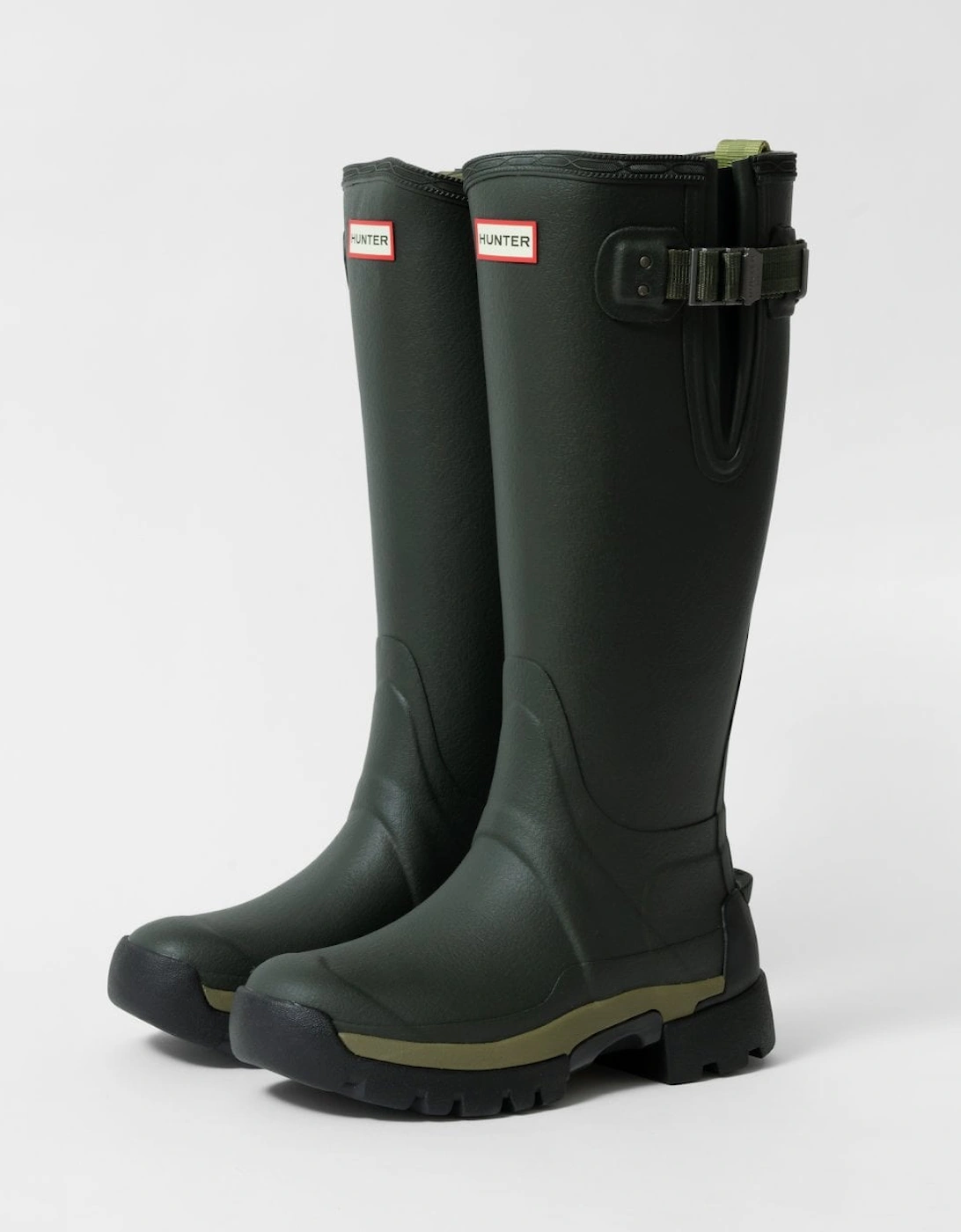 Women's Hunter Balmoral Side Adjustable 3mm Neo Lined Tech Sole Womens Tall Boot - Dark Olive - Green - Size: 8