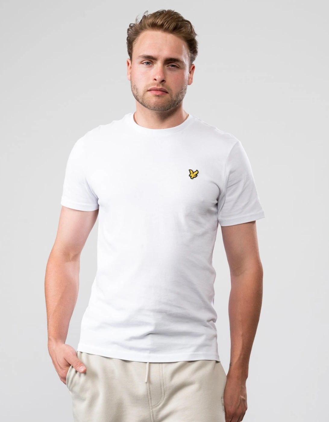 Men's Lyle & Scott Plain Mens T-Shirt TS400VOG - 626 White - Size: 42/Regular