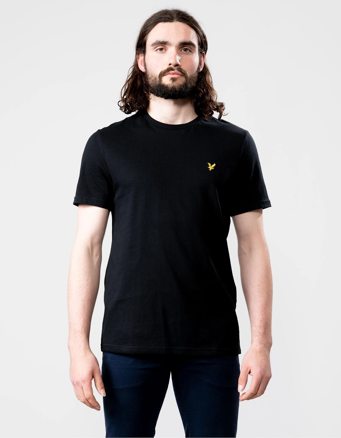Men's Lyle & Scott Plain Mens T-Shirt TS400VOG - Z865 Jet Black - Size: 38/Regular