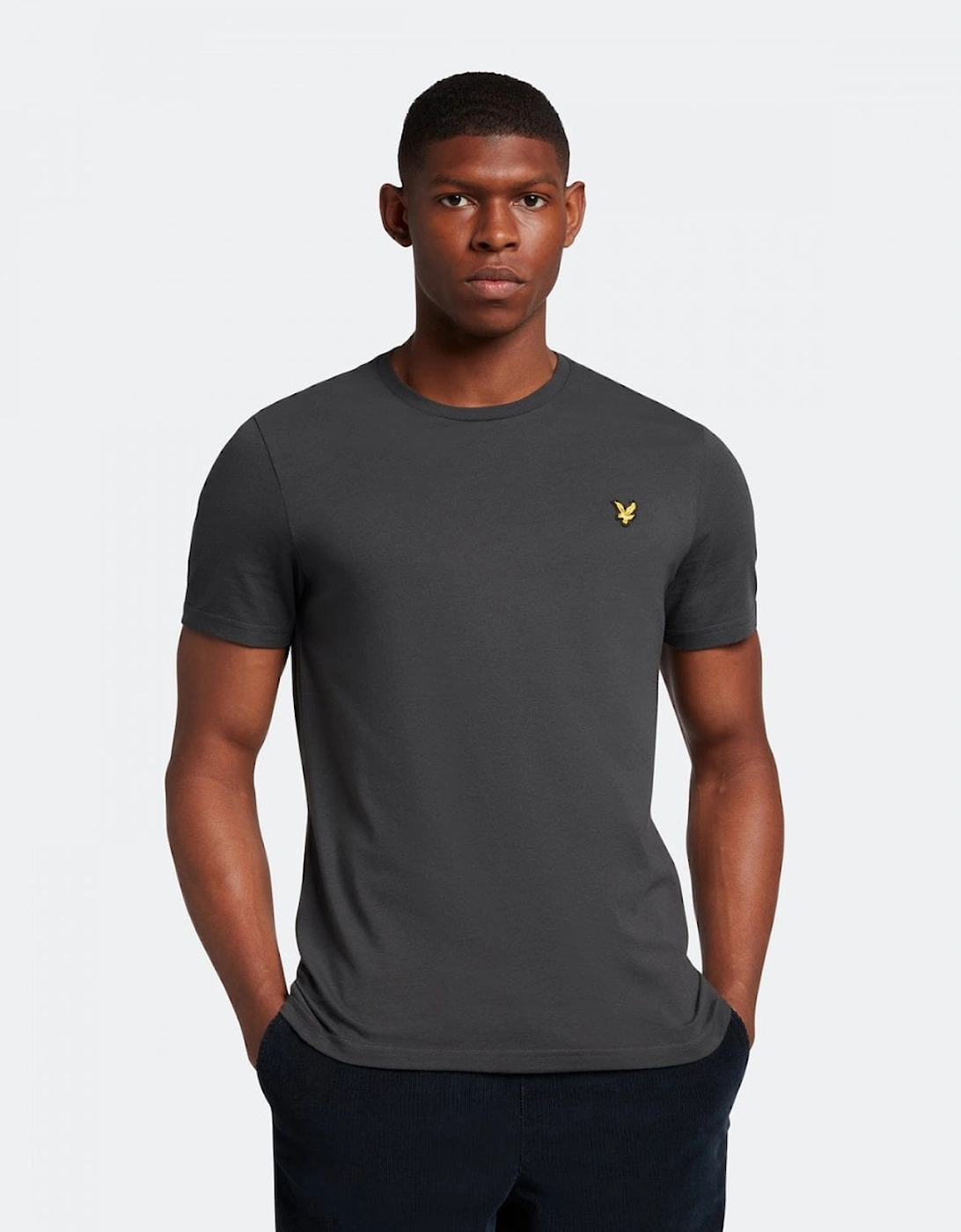 Men's Lyle & Scott Plain Mens T-Shirt TS400VOG - W635 Gunmetal - Black - Size: 38/Regular