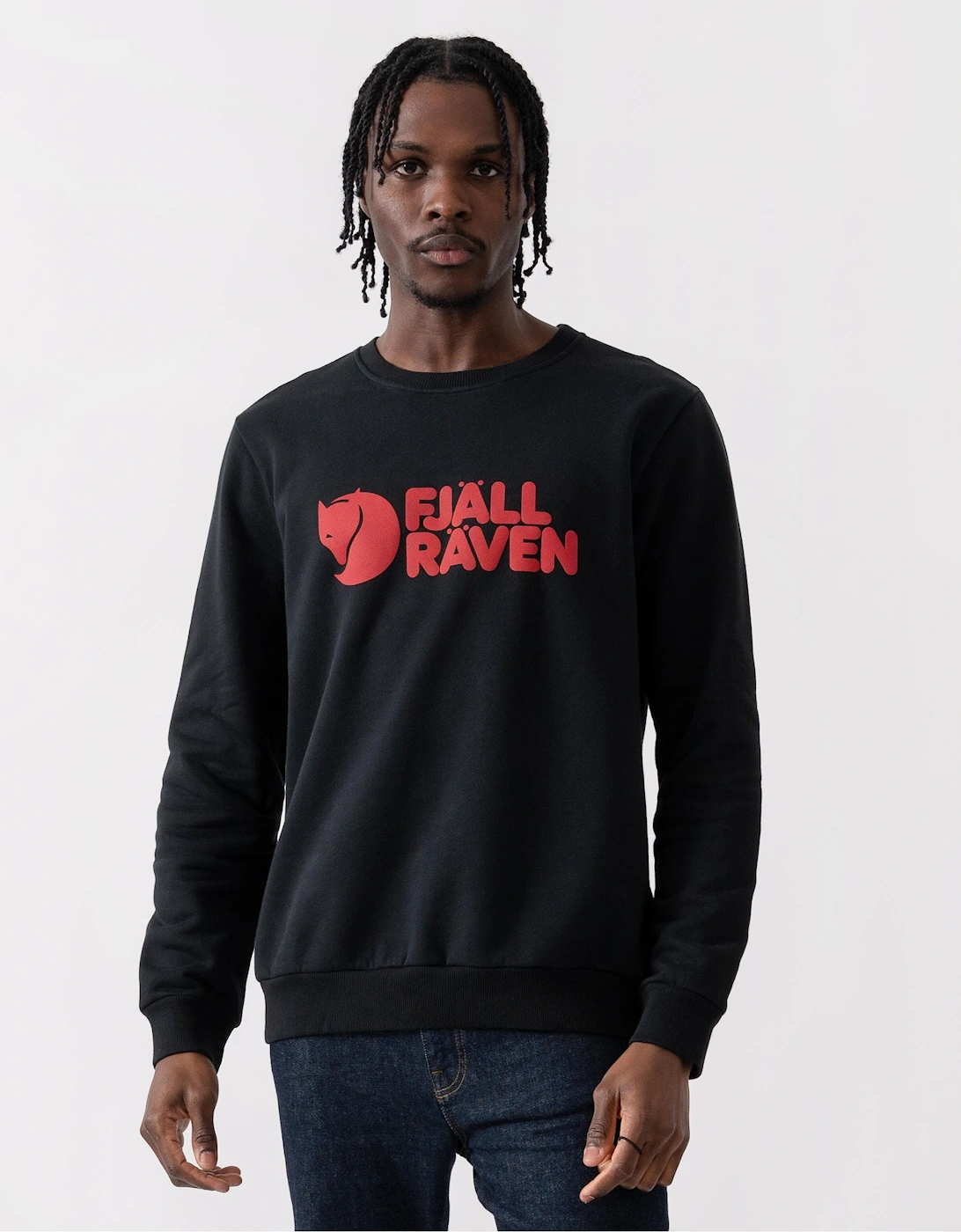 Fjallraven Men's Black Logo Sweatshirt - : 38/Regular M