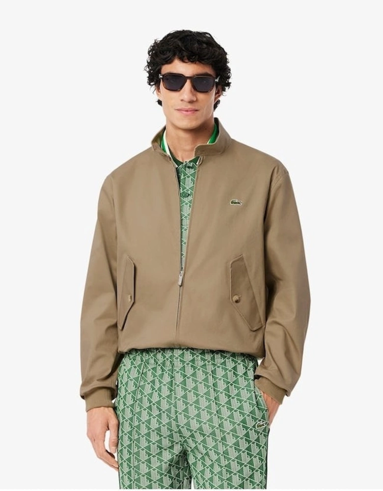 Mens Showerproof Cotton Twill Harrington Jacket