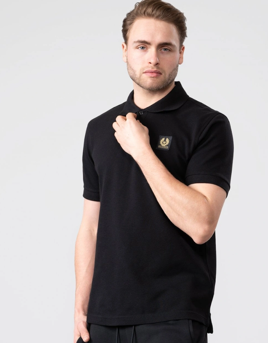 Belstaff Men's Black Short Sleeved Polo - Size: 40
