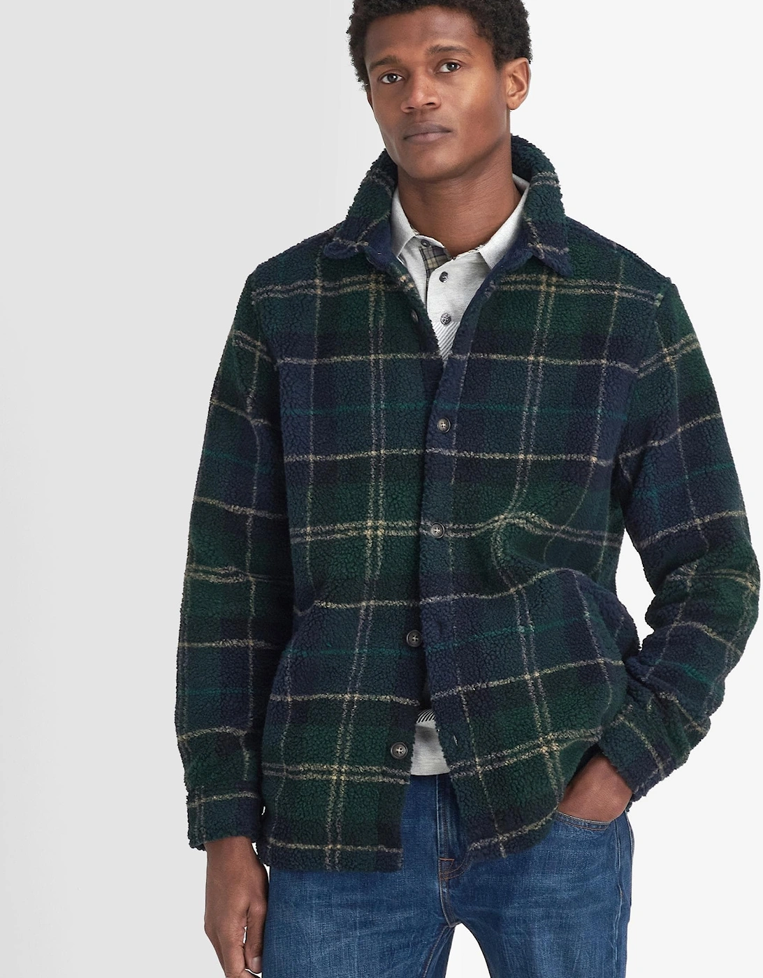 Bryson Mens Fleece Overshirt, 9 of 8
