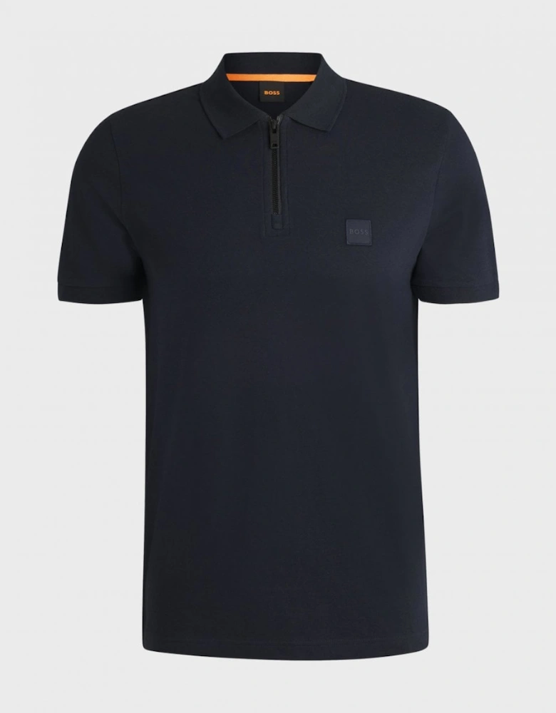 BOSS Orange Passerzip Mens Zip Placket Polo Shirt