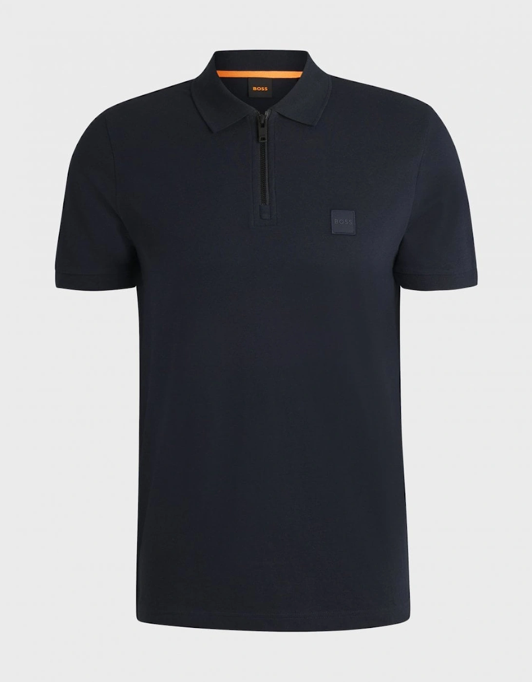 BOSS Orange Passerzip Mens Zip Placket Polo Shirt, 2 of 1