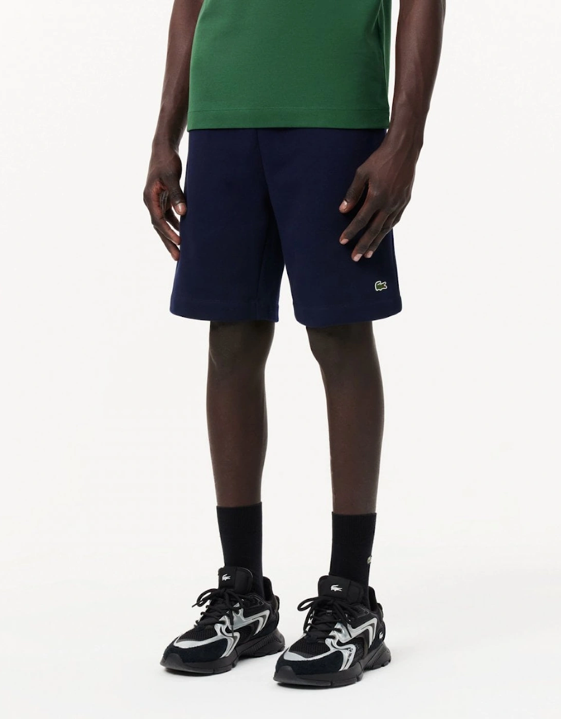 Men's Lacoste Mens Fleece Shorts - Navy Blue 166 - Size: 33/32/32