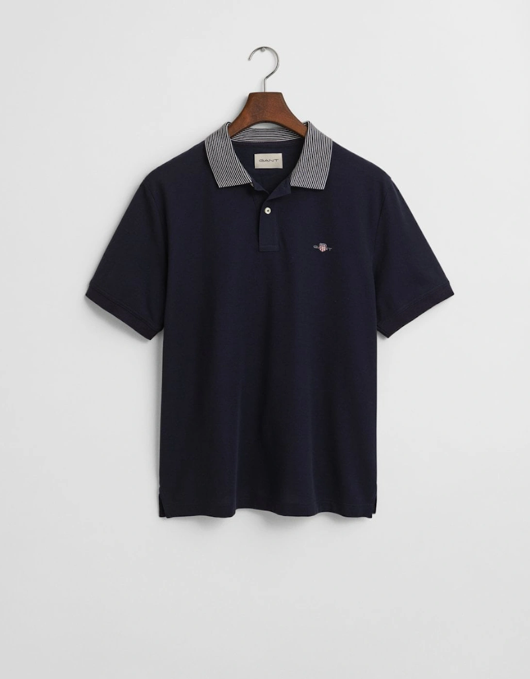 Gant Men's Navy Tipping Detail Polo - : 38/Regular M