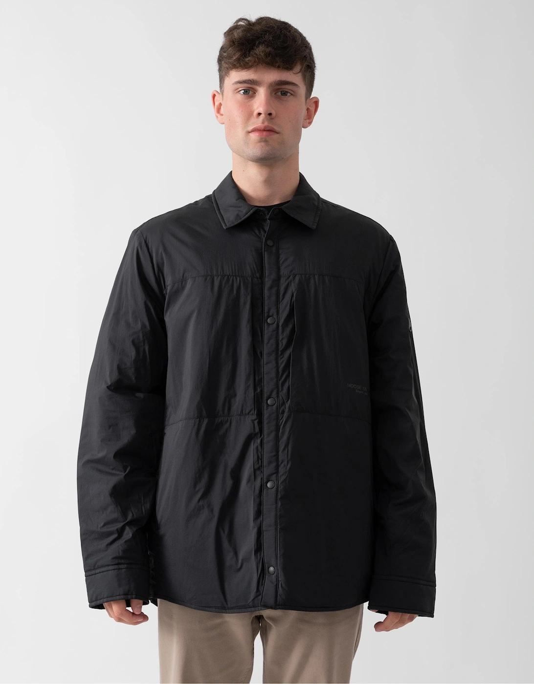 Men's Moose Knuckles Ash Mens Shirt Jacket - Black - Size: 40/Regular