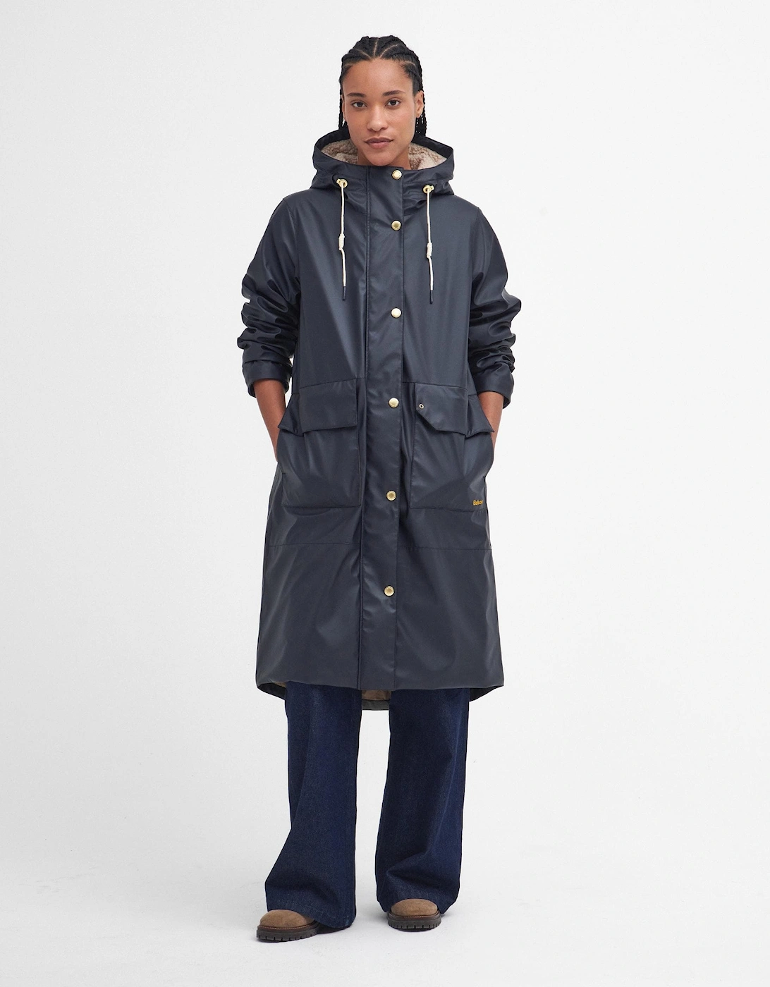 Beth Womens Long Showerproof Jacket, 9 of 8