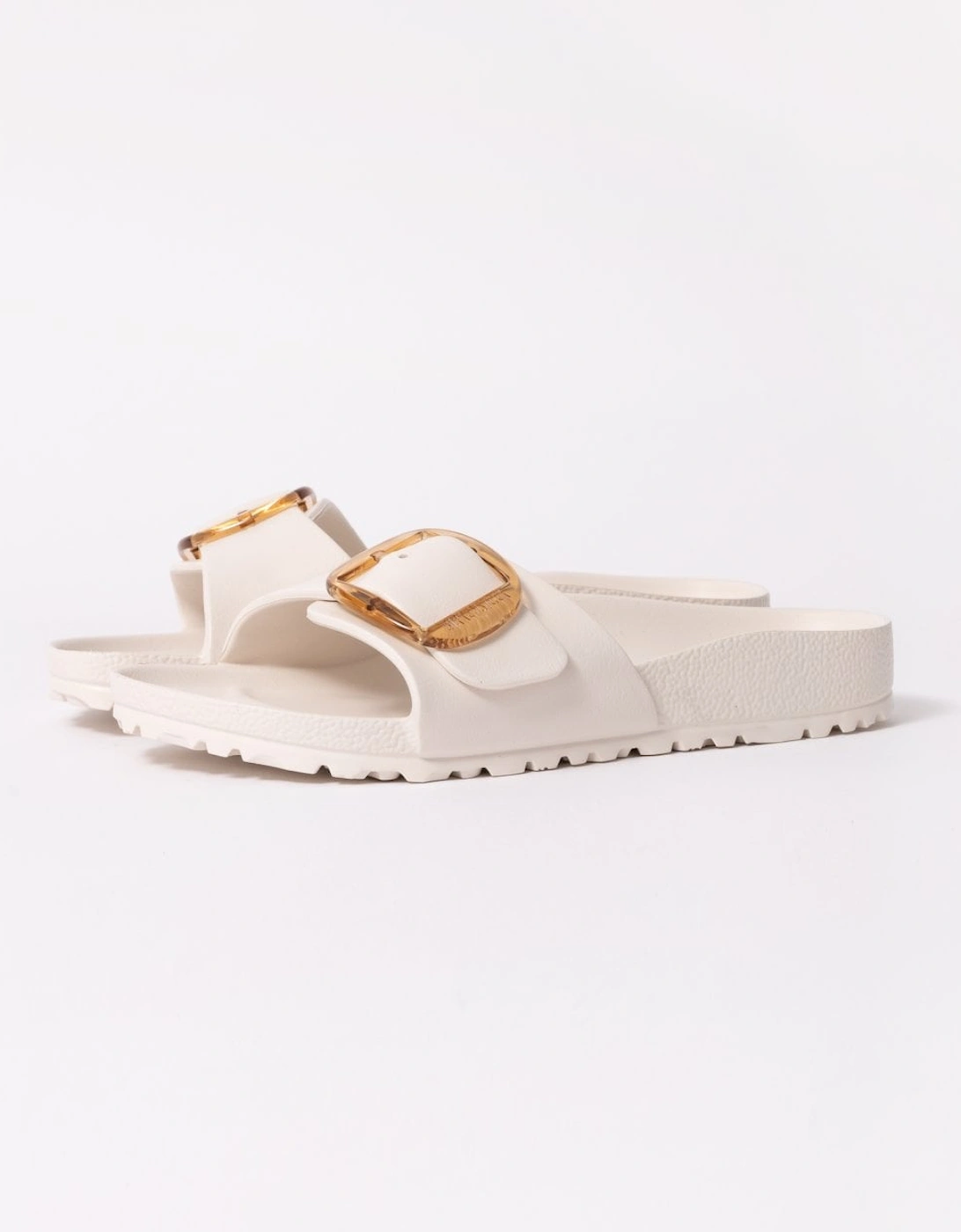 Birkenstock Women's Birkenstock Madrid Big Buckle Womens EVA Sandals - Eggshell - White