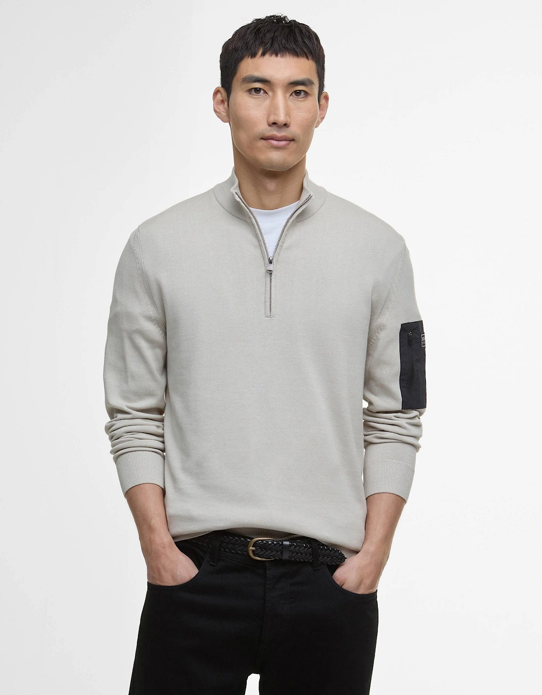 Blades Mens Cotton Half Zip Jumper, 7 of 6