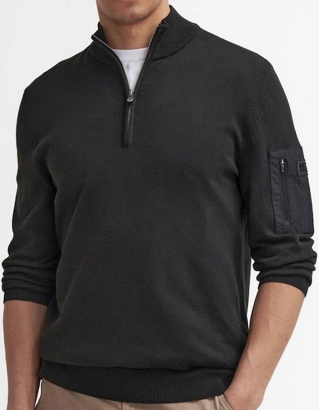 Blades Mens Cotton Half Zip Jumper, 8 of 7