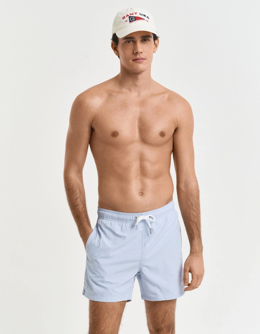 Mens Swim Shorts with Embroidered Shield Logo, 5 of 4