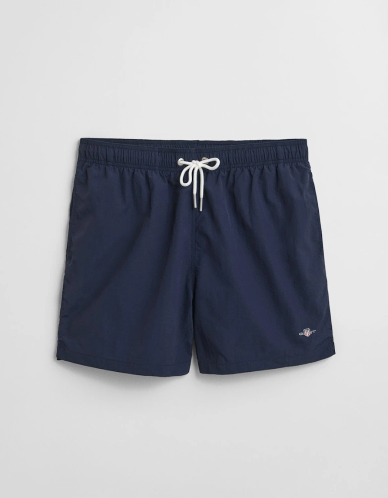 Mens Swim Shorts with Embroidered Shield Logo