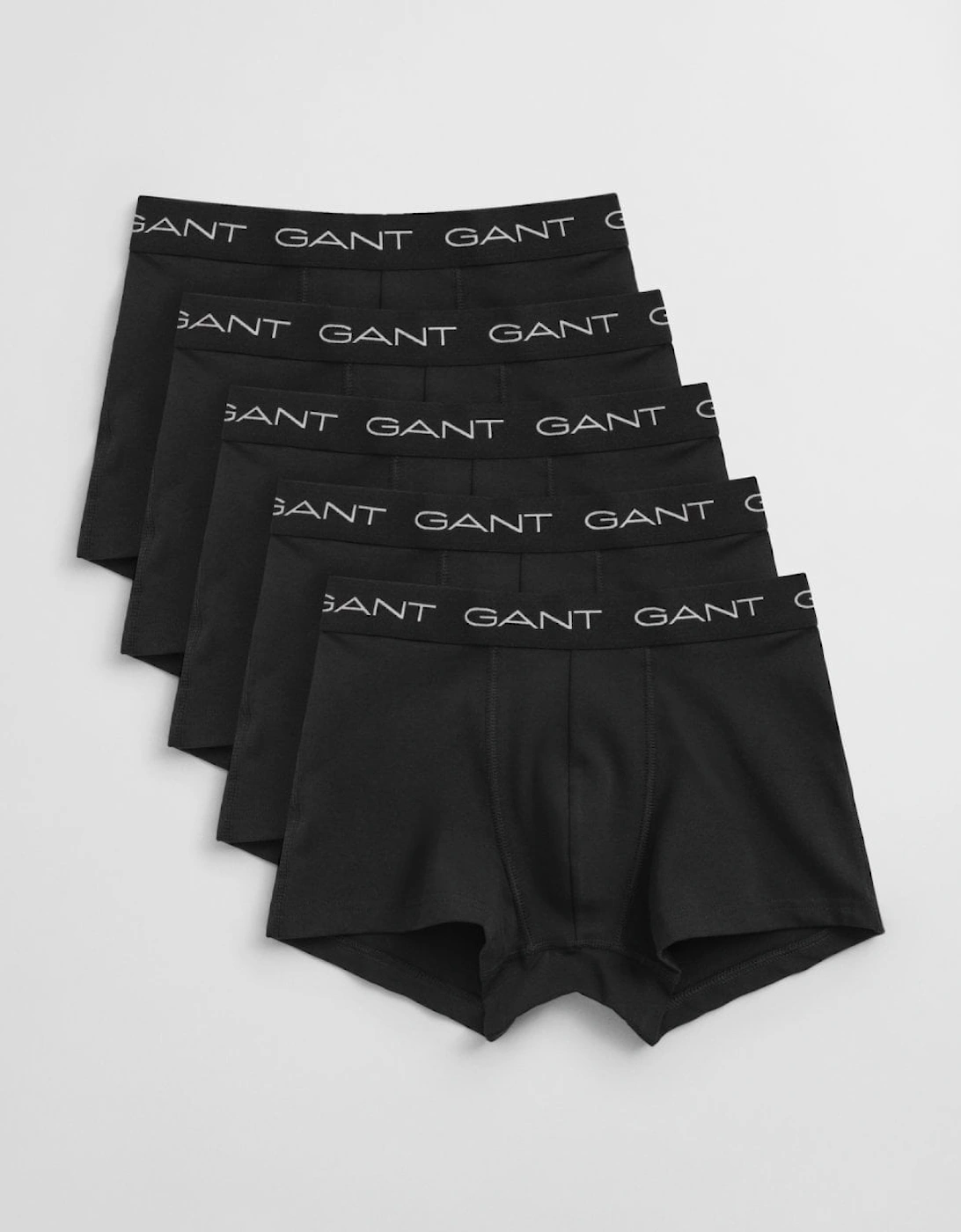 Men's Gant Mens Slim Fit Stretch Cotton Jersey Trunks 5-Pack - 5 Black - Size, 35/34/32