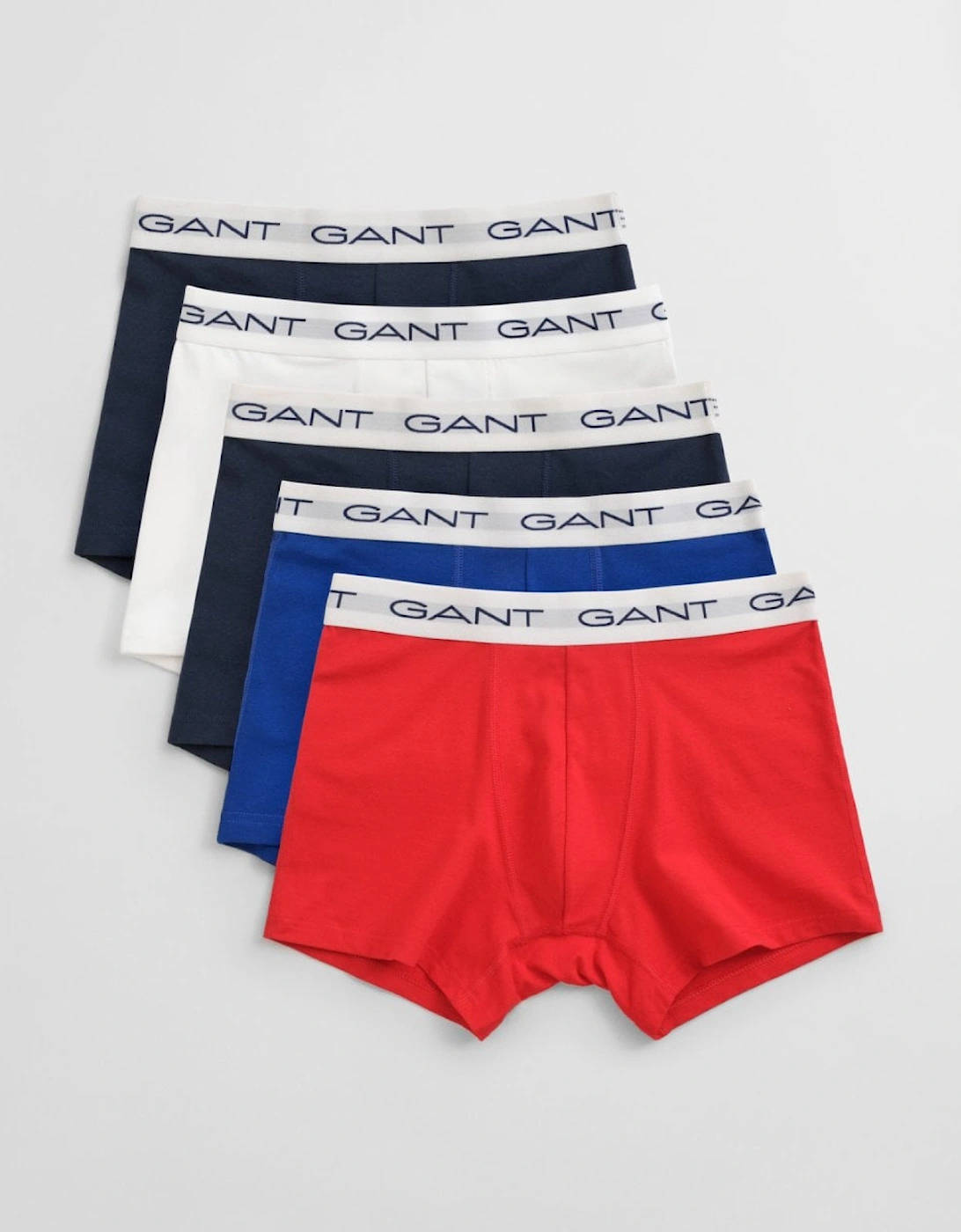 Gant Men's Red Slim Fit Stretch Cotton Jersey Trunks 5-Pack - 105 Multicolour  33/32/32 M
