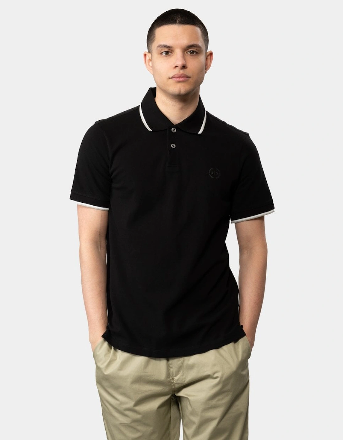 Mens Small Logo Pique Polo Shirt, 6 of 5