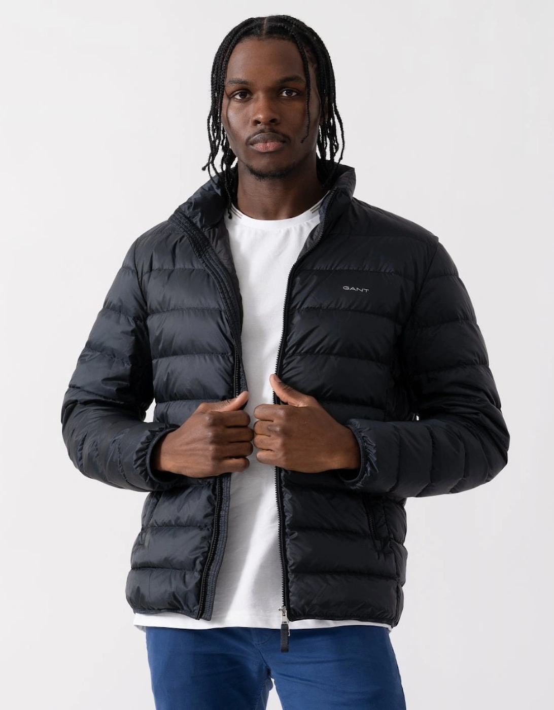Men's GANT Light Mens Down Jacket - 5 Black - Size: 38/Regular