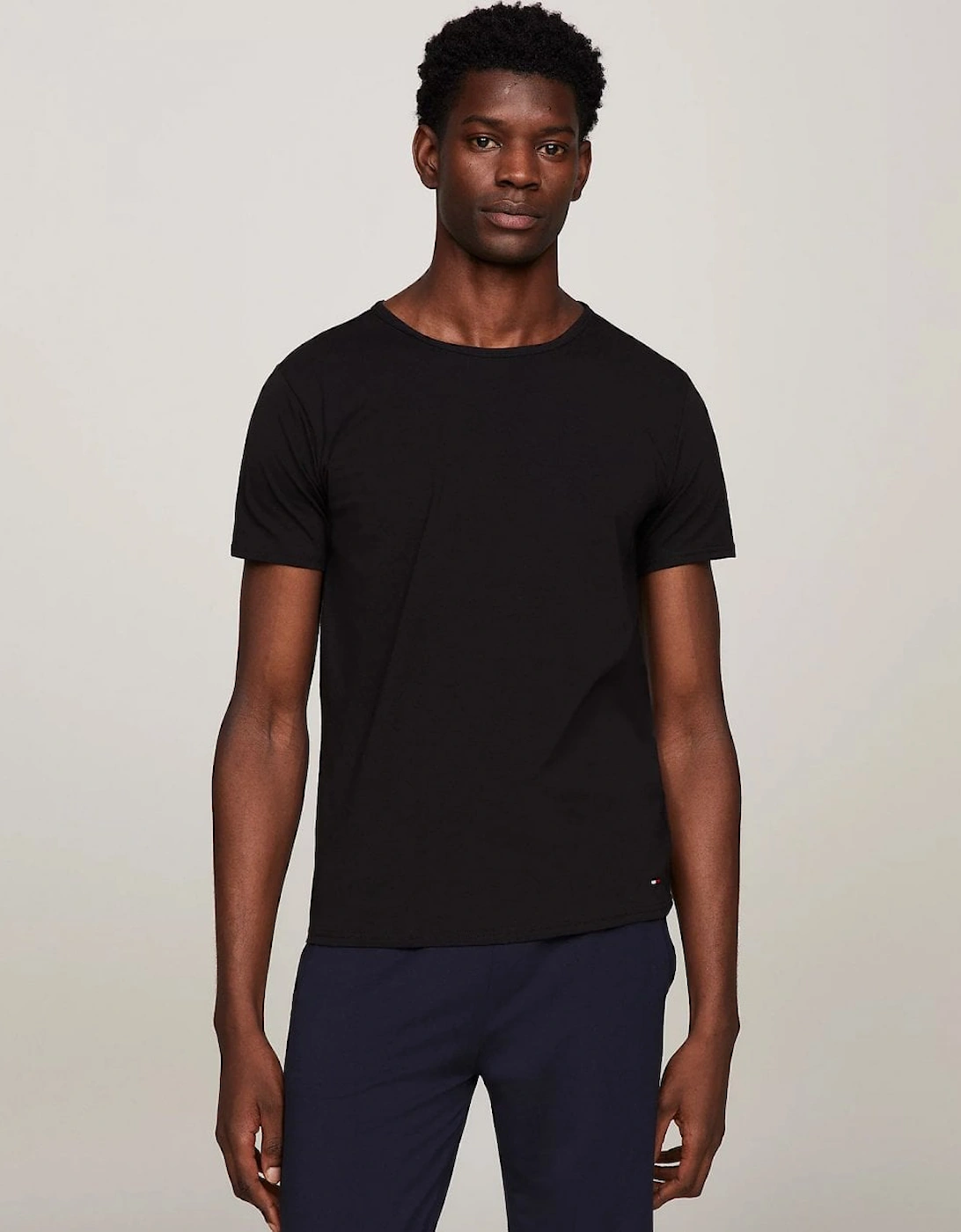 Tommy Hilfiger Men's Black 3 Pack Essential Stretch T-Shirts - : 38/Regular M