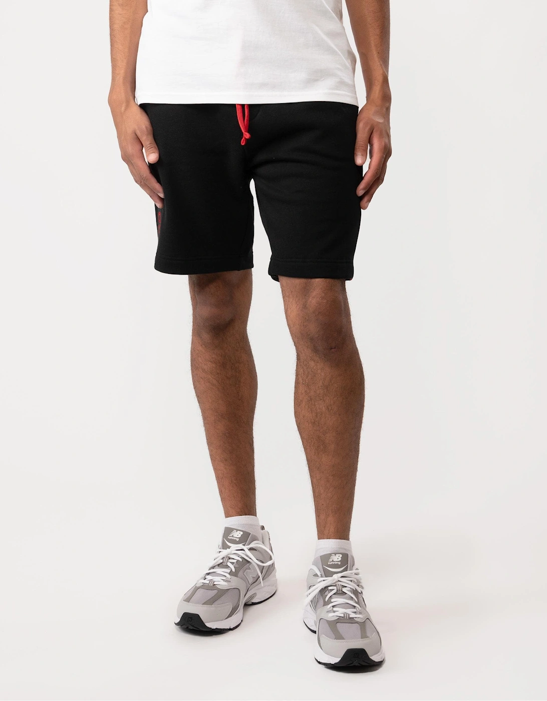 HUGO Sporty Logo Tape Mens Loungewear Shorts, 5 of 4
