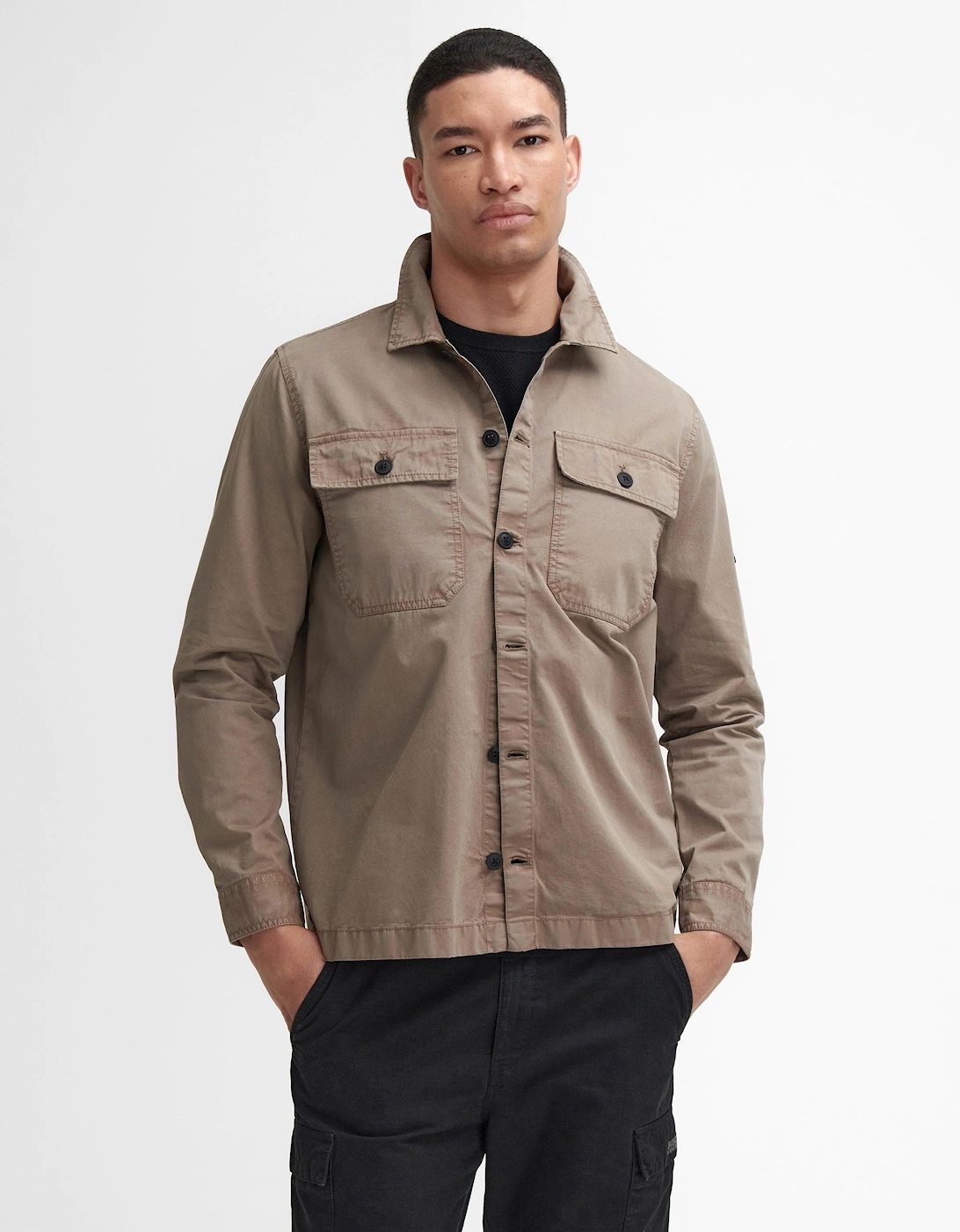 Men's Barbour International Arlo Mens Overshirt - Brindle - Tan - Size: 38/Regular