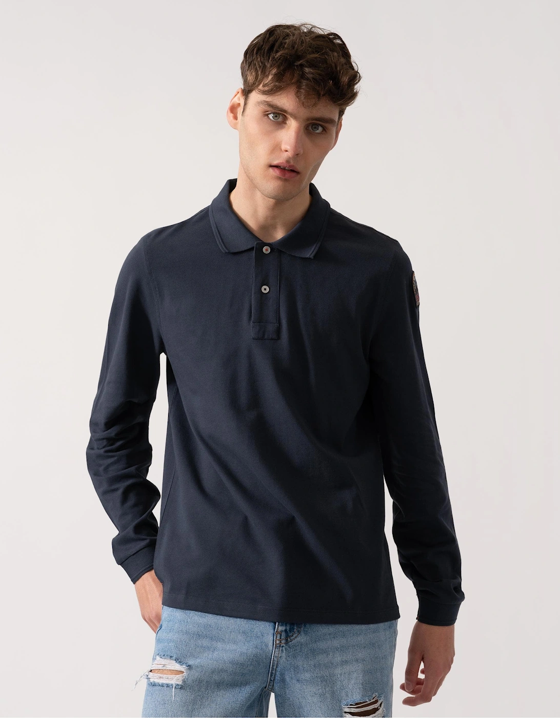 Oberon Mens Long Sleeve Polo Shirt, 6 of 5
