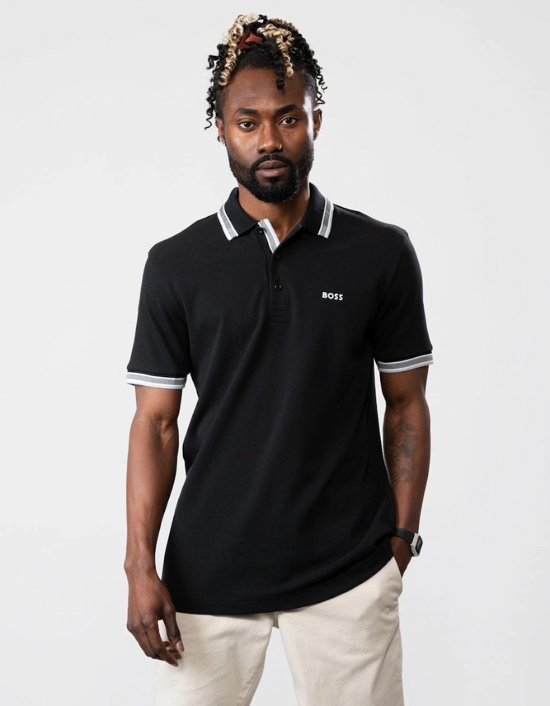 BOSS Green Paddy Contrast Mens Polo NOS, 5 of 4