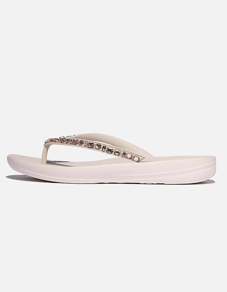 Womens iQushion Multi-Crystal Ergonomic Flip-Flops