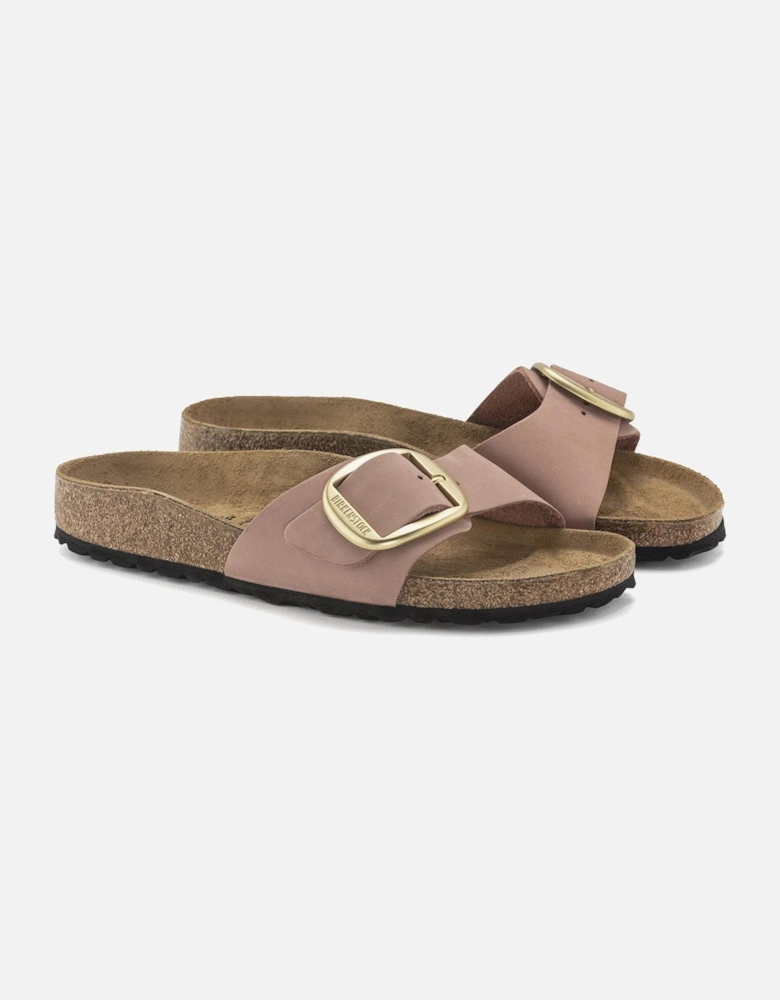 Big Buckle Womens Nubuck Leather Sandals