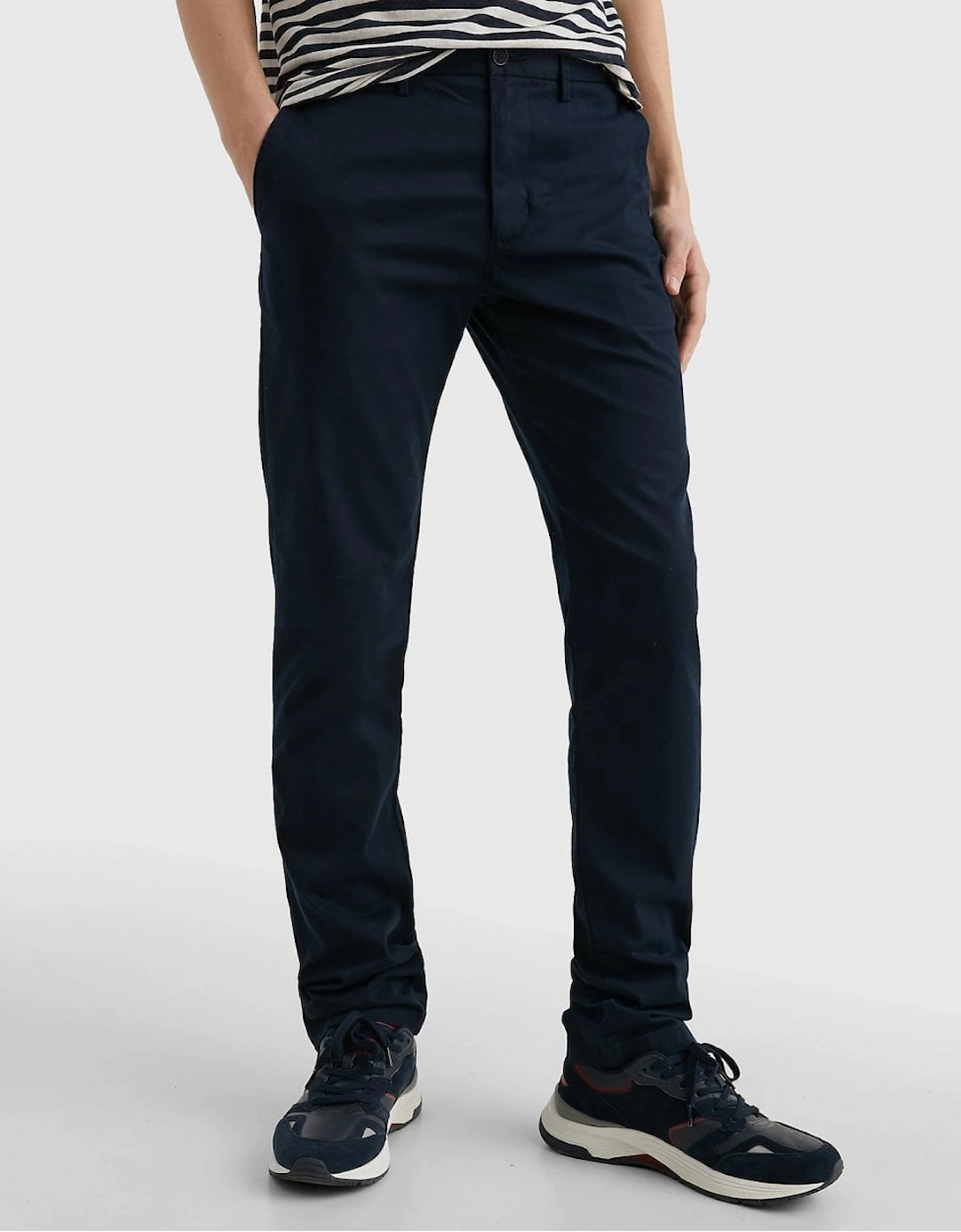 Tommy Hilfiger Men's Blue/Black Core Denton 1985 Chinos - Desert Sky - Size 38/32