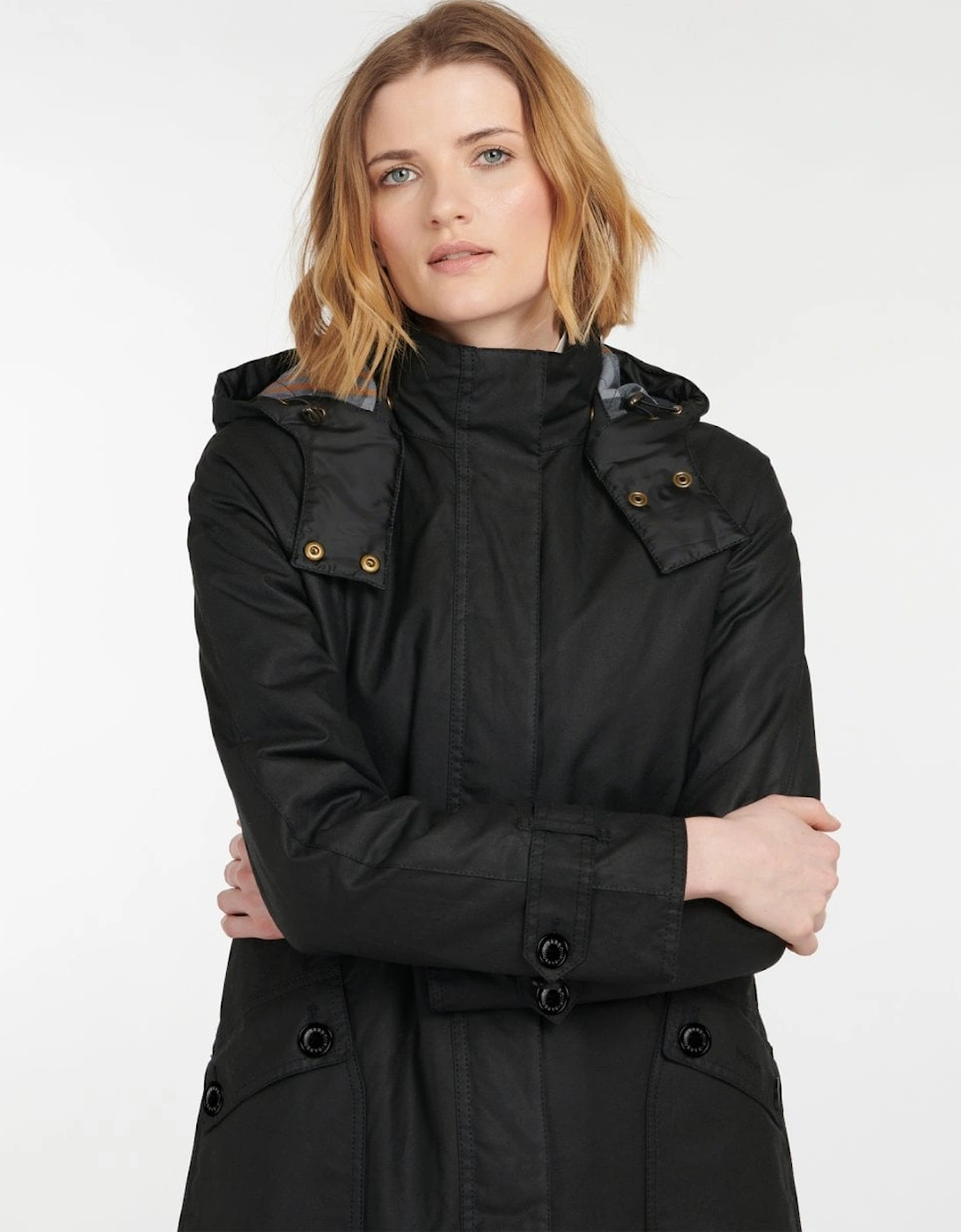 Women's Barbour Cannich Wax Womens Jacket - Black/Modern - Size: 18