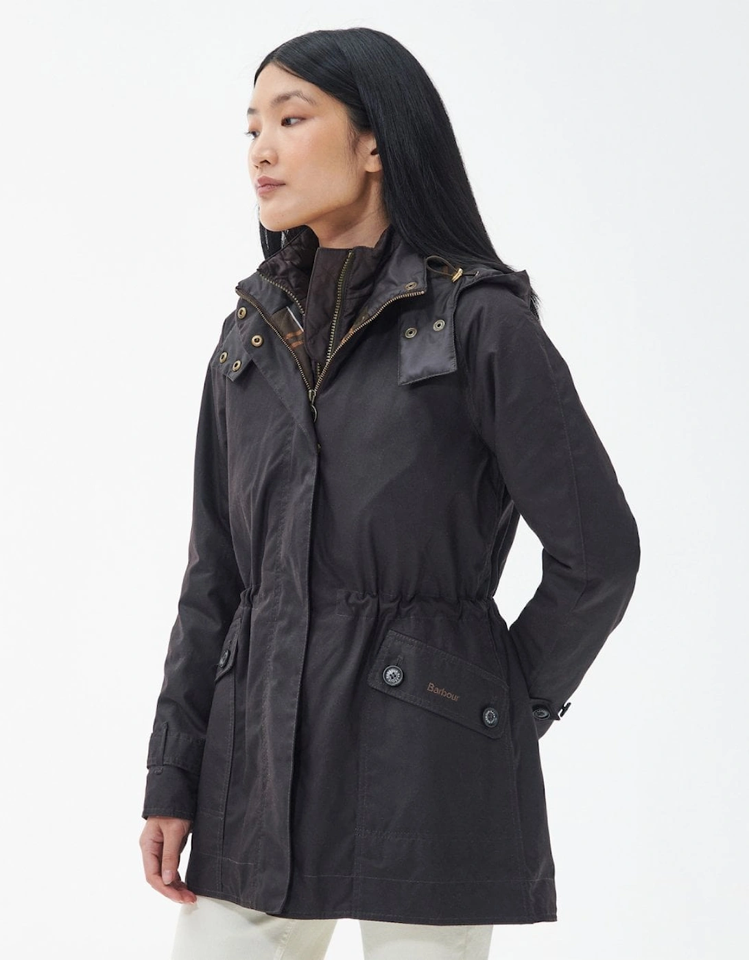 Women's Barbour Cannich Wax Womens Jacket - Rustic/Classic - Black - Size: 14