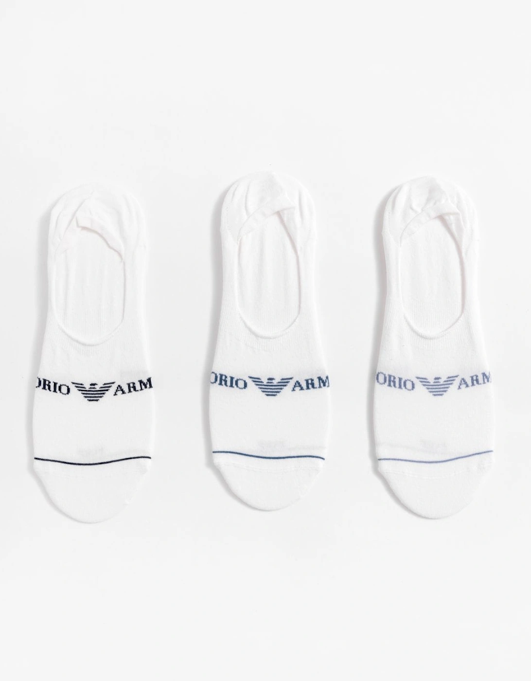 3 Pack Mens Eagle Logo Footie Socks, 4 of 3