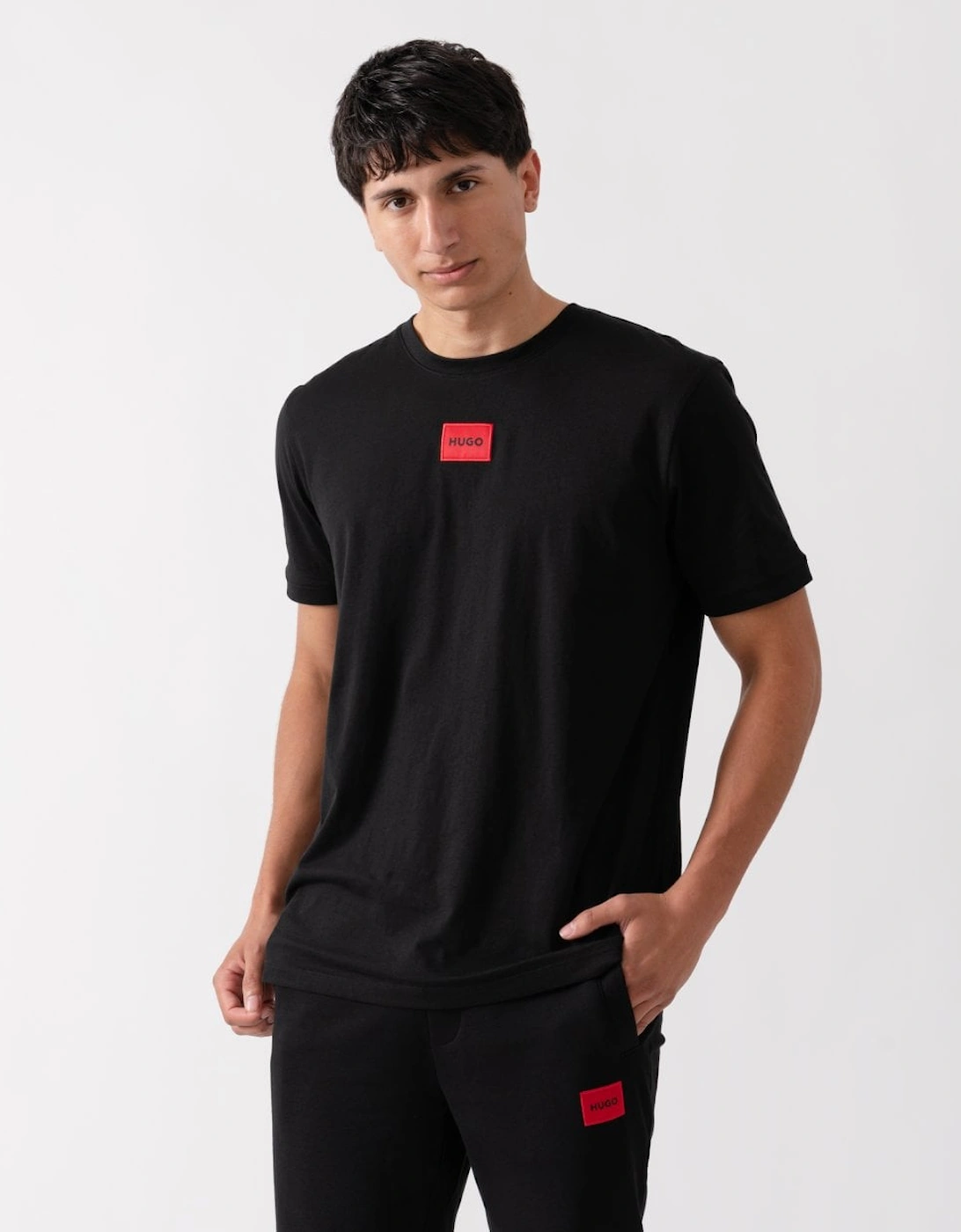 Hugo Boss Men's Black Hugo Diragolino212 Label Logo T-Shirt Nos - 001  42 Xl