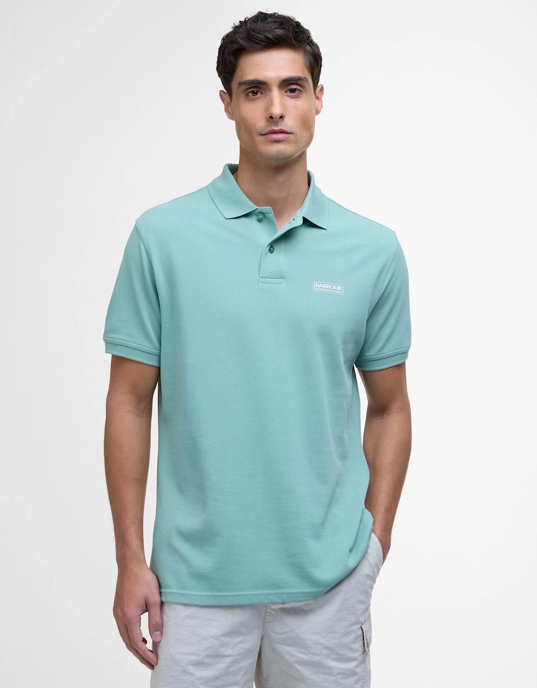 Essential Short Sleeve Mens Polo - Granite Green, 6 of 5