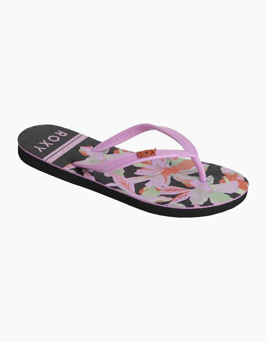 Roxy Boys Black  Viva Stamp Ii Flip Flops - Size 12K Kids