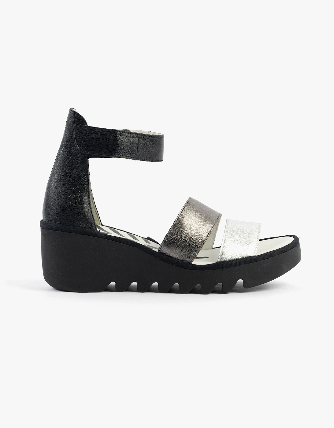 Women's Fly London BONO290FLY Womens Sandals Silver/Graphite/Black - Size: 7
