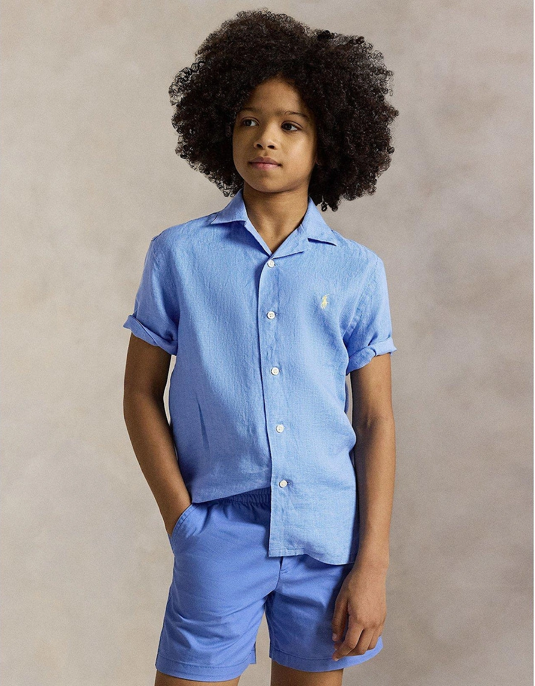 Boys Linen Short Sleeve Shirt - Blue, 2 of 1