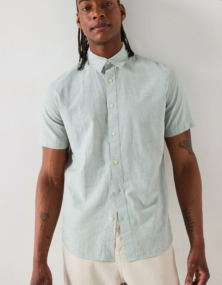 Regular Fit Short Sleeve Shirt - Light Green