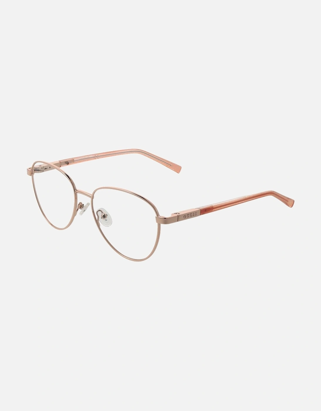 Round Metal Full-Rim Eyeglasses Unisex - Rose Gold Frames, 6 of 5