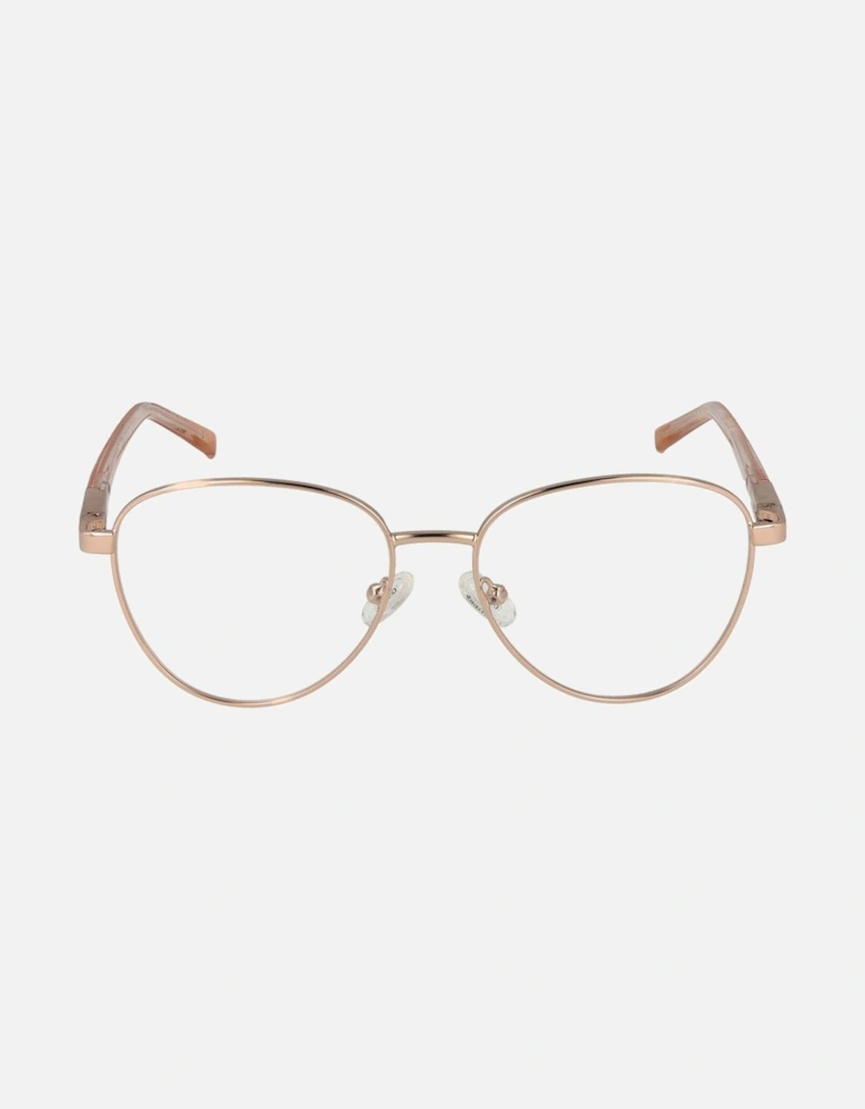 Round Metal Full-Rim Eyeglasses Unisex - Rose Gold Frames