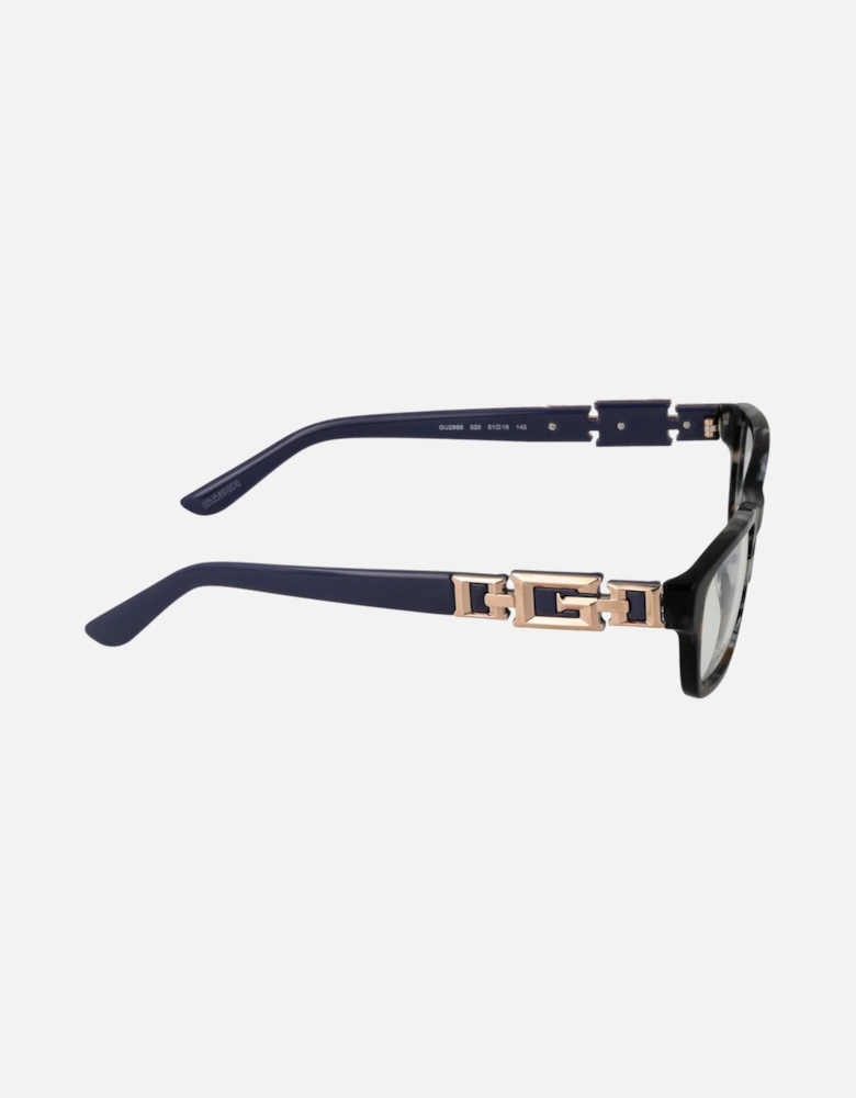 Grey Acetate Full-Rim Rectangle Glasses Women - Gray Frames