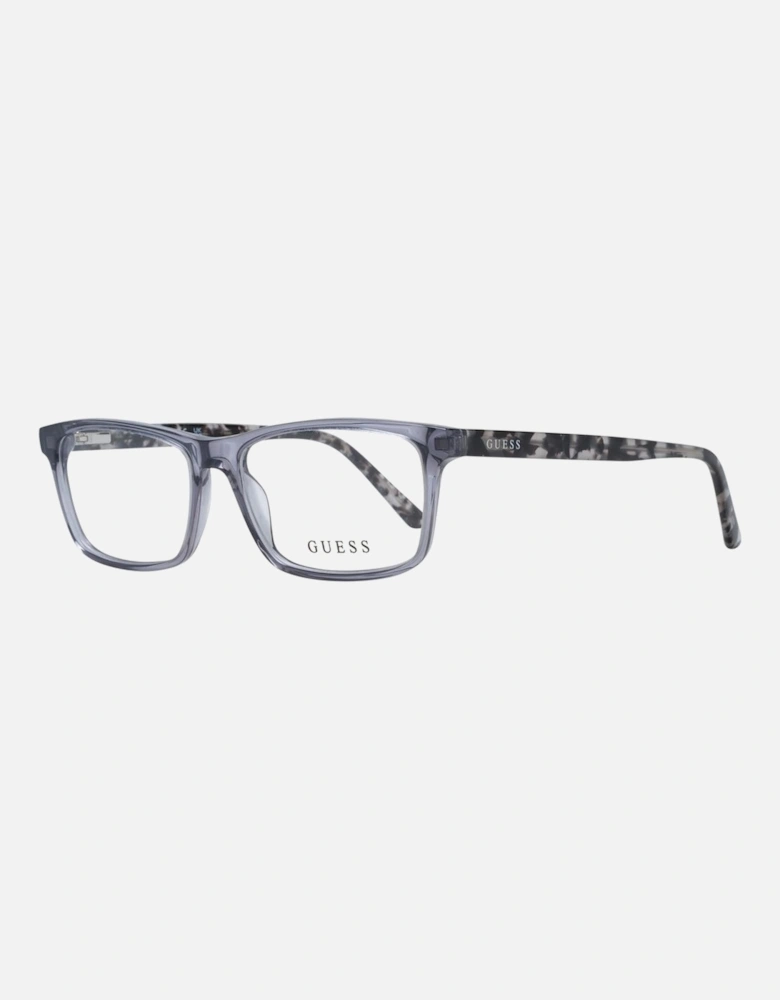 Rectangle Full-Rim Grey Plastic Glasses Unisex - Gray Frames