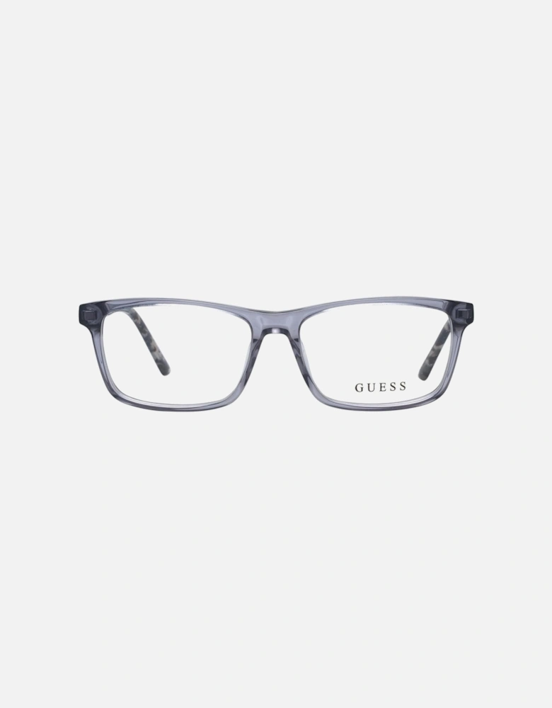 Rectangle Full-Rim Grey Plastic Glasses Unisex - Gray Frames