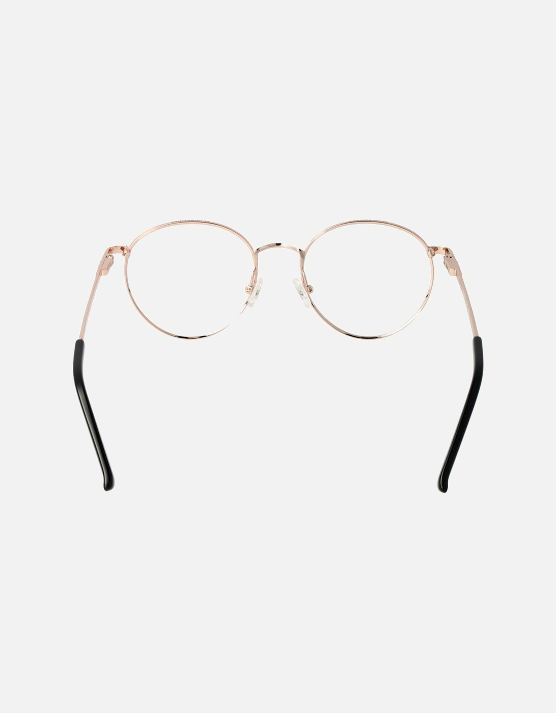 Round Metal Full-Rim Eyeglasses with Demo Lenses Unisex - Black Frames