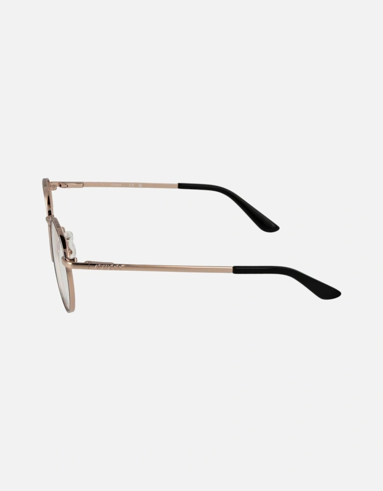 Round Metal Full-Rim Eyeglasses with Demo Lenses Unisex - Black Frames