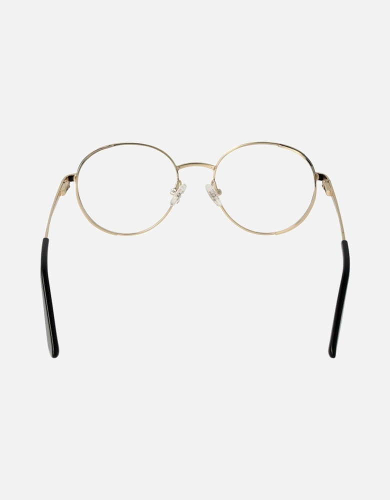 Metal Round Full-Rim Glasses with Demo Lenses Women - Gold Frames